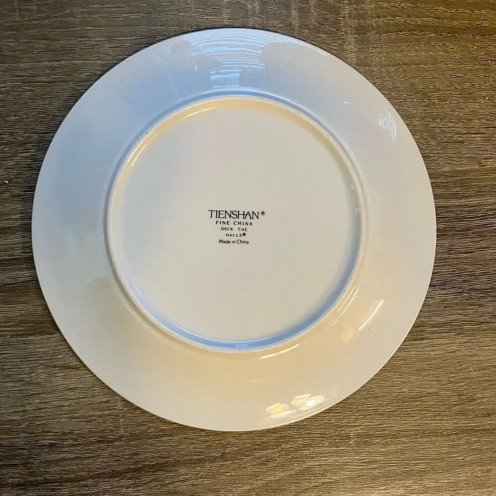 Tienshan Deck the Halls Salad Plate 12 Days of X-Mas Seven Swans Swim Replace